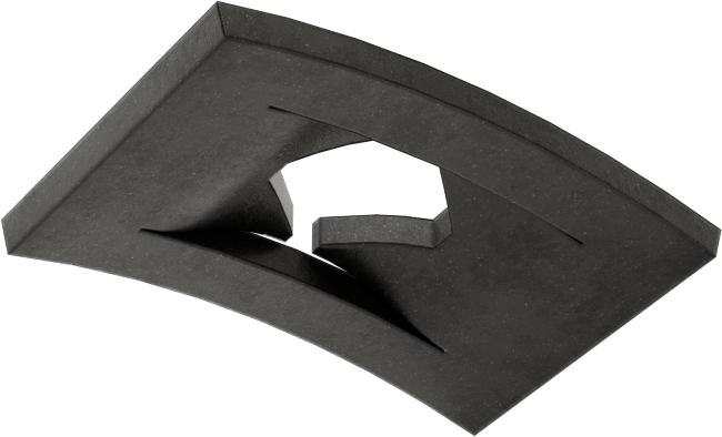Dikdörtgen Basma Somunları, Dişsiz Şaftlar için, 5/32" Dış Çap için, 3/8" Genişlik