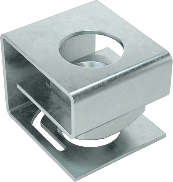 Klipsli Somunlar, Flanşlı Kenarlar için, Çinko Kaplı Çelik, M6 x 1 mm Diş Boyutu