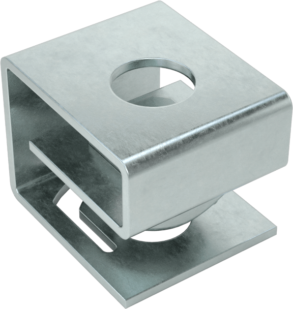 Klipsli Somunlar, Flanşlı Kenarlar için, Çinko Kaplı Çelik, M5 x 0,8 mm Diş Boyutu