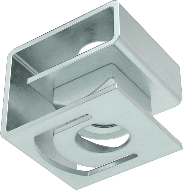 Klipsli Somunlar, Flanşlı Kenarlar için, Çinko Kaplı Çelik, M5 x 0,8 mm Diş Boyutu