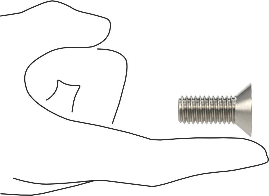 Havalandırma 18-8 Paslanmaz Çelik Altıgen Soketli Düz Başlı Vida, 1/2"-13 Diş Boyutu, 1-1/4" Uzunluk