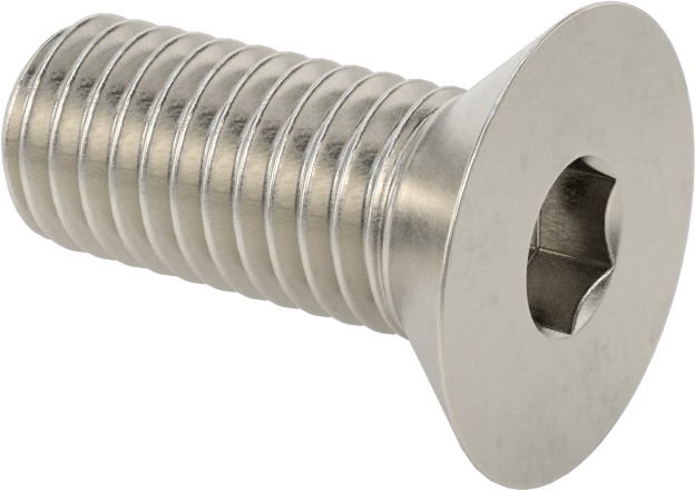 Havalandırma 18-8 Paslanmaz Çelik Altıgen Soketli Düz Başlı Vida, 1/2"-13 Diş Boyutu, 1-1/4" Uzunluk