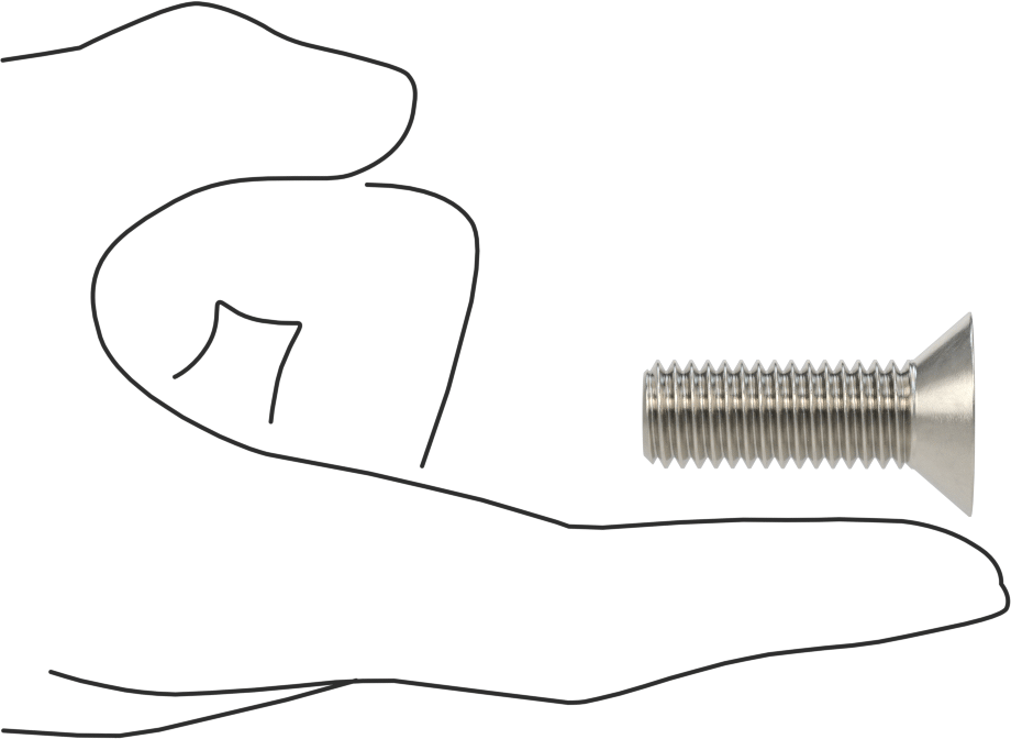 Havalandırma 18-8 Paslanmaz Çelik Altıgen Soketli Düz Başlı Vida, 1/2"-13 Diş Boyutu, 1-1/2" Uzunluk