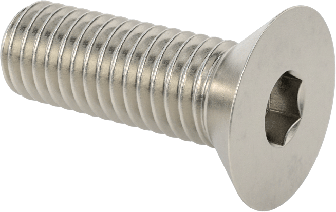 Havalandırma 18-8 Paslanmaz Çelik Altıgen Soketli Düz Başlı Vida, 1/2"-13 Diş Boyutu, 1-1/2" Uzunluk