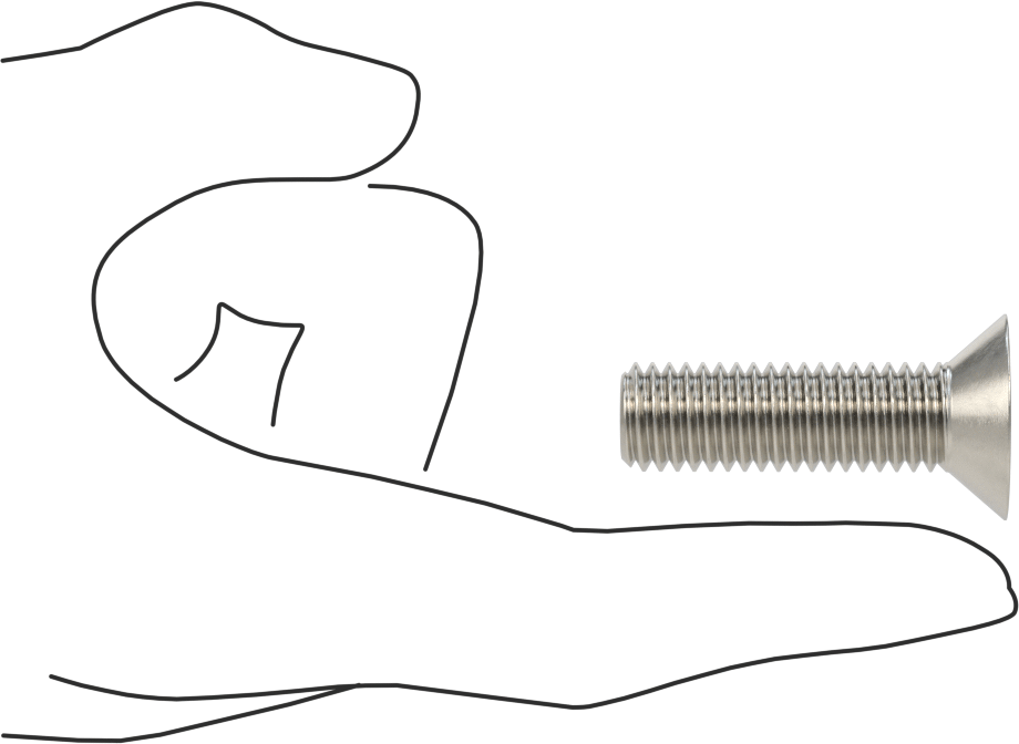 Havalandırma 18-8 Paslanmaz Çelik Altıgen Soketli Düz Başlı Vida, 1/2"-13 Diş Boyutu, 1-3/4" Uzunluk
