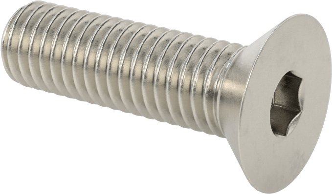 Havalandırma 18-8 Paslanmaz Çelik Altıgen Soketli Düz Başlı Vida, 1/2"-13 Diş Boyutu, 1-3/4" Uzunluk