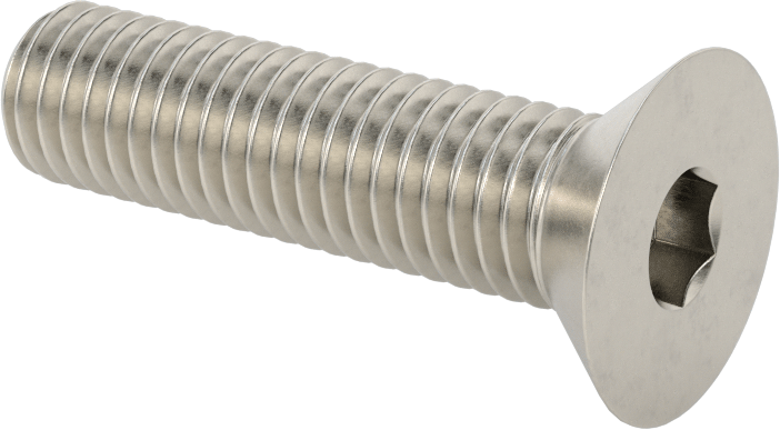 Havalandırma 18-8 Paslanmaz Çelik Altıgen Soketli Düz Başlı Vida, 1/2"-13 Diş Boyutu, 2" Uzunluk