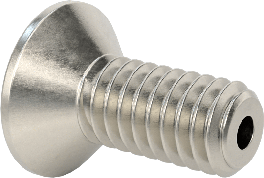 Havalandırma 18-8 Paslanmaz Çelik Altıgen Soketli Düz Başlı Vida, M2,5 x 0,45 mm Diş Boyutu, 6 mm Uzunluk