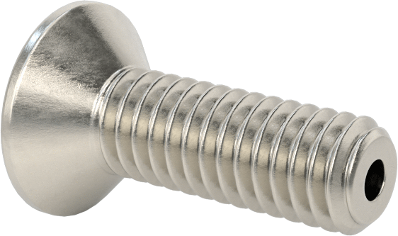 Havalandırma 18-8 Paslanmaz Çelik Altıgen Soketli Düz Başlı Vida, M2,5 x 0,45 mm Diş Boyutu, 8 mm Uzunluk