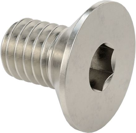 Havalandırma 18-8 Paslanmaz Çelik Altıgen Soketli Düz Başlı Vida, M3 x 0,5 mm Diş Boyutu, 5 mm Uzunluk