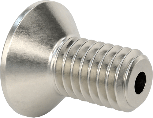 Havalandırma 18-8 Paslanmaz Çelik Altıgen Soketli Düz Başlı Vida, M3 x 0,5 mm Diş Boyutu, 6 mm Uzunluk
