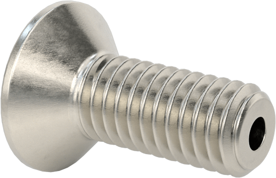 Havalandırma 18-8 Paslanmaz Çelik Altıgen Soketli Düz Başlı Vida, M3 x 0,5 mm Diş Boyutu, 8 mm Uzunluk