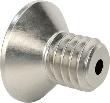 Havalandırma 18-8 Paslanmaz Çelik Altıgen Soketli Düz Başlı Vida, M4 x 0,7 mm Diş Boyutu, 6 mm Uzunluk