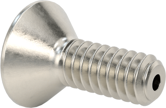 Havalandırma 18-8 Paslanmaz Çelik Altıgen Soketli Düz Başlı Vida, 2-56 Diş Boyutu, 1/4" Uzunluk