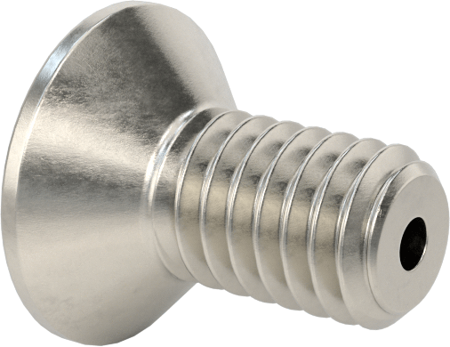 Havalandırma 18-8 Paslanmaz Çelik Altıgen Soketli Düz Başlı Vida, M4 x 0,7 mm Diş Boyutu, 8 mm Uzunluk
