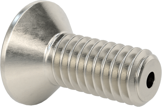Havalandırma 18-8 Paslanmaz Çelik Altıgen Soketli Düz Başlı Vida, M4 x 0,7 mm Diş Boyutu, 10 mm Uzunluk