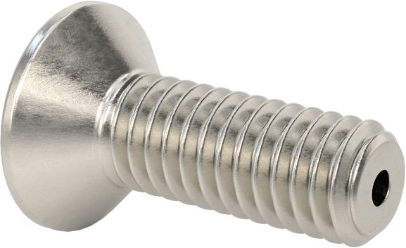 Havalandırma 18-8 Paslanmaz Çelik Altıgen Soketli Düz Başlı Vida, M4 x 0,7 mm Diş Boyutu, 12 mm Uzunluk
