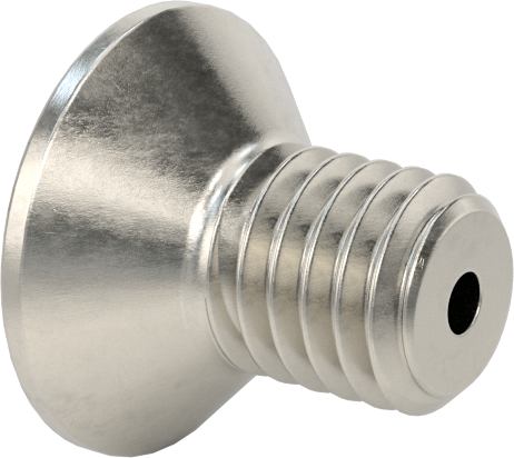 Havalandırma 18-8 Paslanmaz Çelik Altıgen Soketli Düz Başlı Vida, M5 x 0,8 mm Diş Boyutu, 8 mm Uzunluk