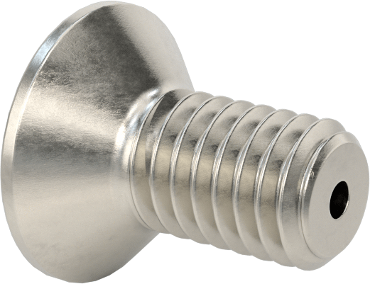 Havalandırma 18-8 Paslanmaz Çelik Altıgen Soketli Düz Başlı Vida, M6 x 1 mm Diş Boyutu, 12 mm Uzunluk