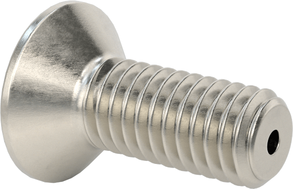 Havalandırma 18-8 Paslanmaz Çelik Altıgen Soketli Düz Başlı Vida, M6 x 1 mm Diş Boyutu, 16 mm Uzunluk