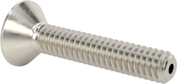 Havalandırma 18-8 Paslanmaz Çelik Altıgen Soketli Düz Başlı Vida, 2-56 Diş Boyutu, 1/2" Uzunluk