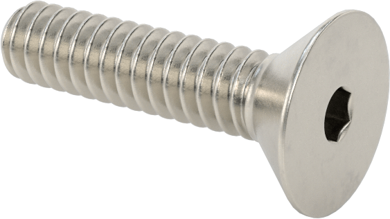 Havalandırma 18-8 Paslanmaz Çelik Altıgen Soketli Düz Başlı Vida, 4-40 Diş Boyutu, 1/2" Uzunluk