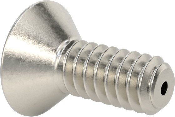 Havalandırma 18-8 Paslanmaz Çelik Altıgen Soketli Düz Başlı Vida, 10-24 Diş Boyutu, 1/2" Uzunluk