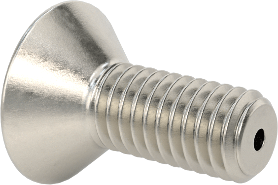 Havalandırma 18-8 Paslanmaz Çelik Altıgen Soketli Düz Başlı Vida, 10-32 Diş Boyutu, 1/2" Uzunluk
