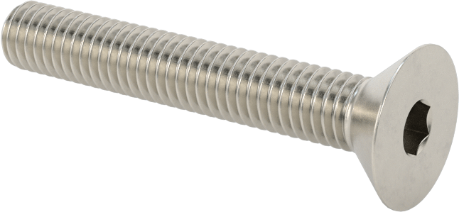 Havalandırma 18-8 Paslanmaz Çelik Altıgen Soketli Düz Başlı Vida, 10-32 Diş Boyutu, 1-1/4" Uzunluk