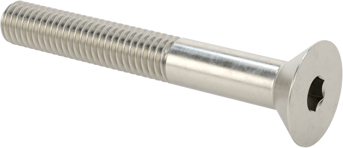 Havalandırma 18-8 Paslanmaz Çelik Altıgen Soketli Düz Başlı Vida, 10-32 Diş Boyutu, 1-1/2" Uzunluk