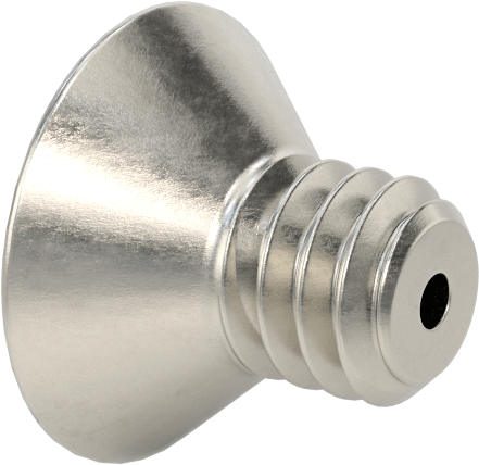 Havalandırma 18-8 Paslanmaz Çelik Altıgen Soketli Düz Başlı Vida, 1/4"-20 Diş Boyutu, 3/8" Uzunluk
