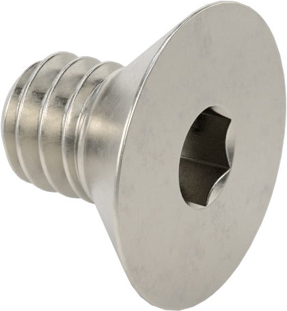 Havalandırma 18-8 Paslanmaz Çelik Altıgen Soketli Düz Başlı Vida, 1/4"-20 Diş Boyutu, 3/8" Uzunluk
