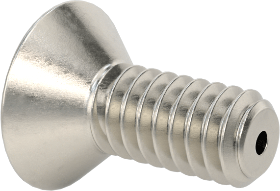 Havalandırma 18-8 Paslanmaz Çelik Altıgen Soketli Düz Başlı Vida, 1/4"-20 Diş Boyutu, 5/8" Uzunluk