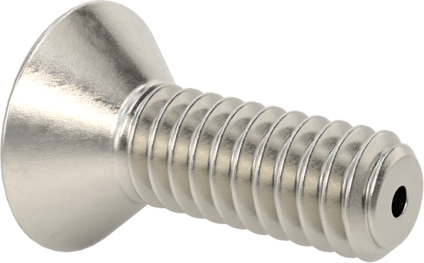 Havalandırma 18-8 Paslanmaz Çelik Altıgen Soketli Düz Başlı Vida, 1/4"-20 Diş Boyutu, 3/4" Uzunluk