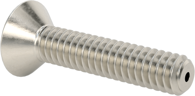 Havalandırma 18-8 Paslanmaz Çelik Altıgen Soketli Düz Başlı Vida, 1/4"-20 Diş Boyutu, 1-1/4" Uzunluk