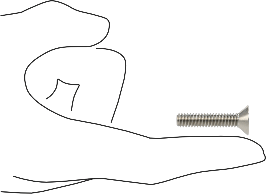 Havalandırma 18-8 Paslanmaz Çelik Altıgen Soketli Düz Başlı Vida, 1/4"-20 Diş Boyutu, 1-1/4" Uzunluk