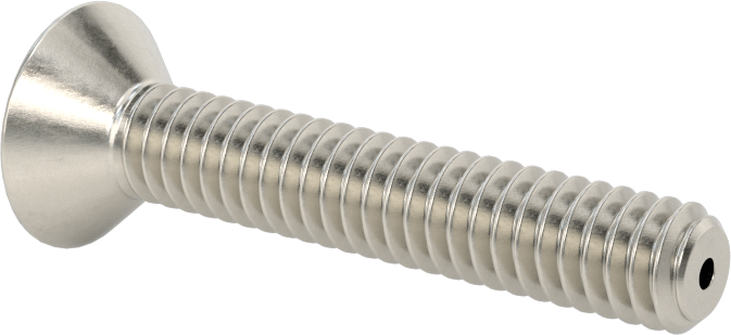 Havalandırma 18-8 Paslanmaz Çelik Altıgen Soketli Düz Başlı Vida, 1/4"-20 Diş Boyutu, 1-1/2" Uzunluk