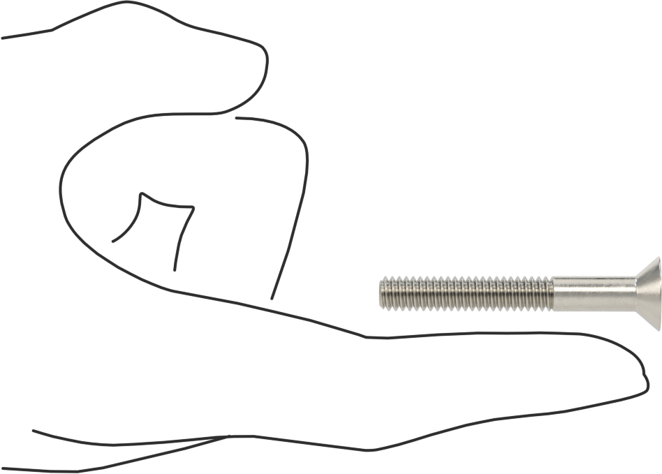Havalandırma 18-8 Paslanmaz Çelik Altıgen Soketli Düz Başlı Vida, 1/4"-20 Diş Boyutu, 2" Uzunluk