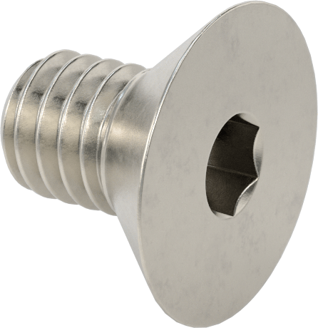 Havalandırma 18-8 Paslanmaz Çelik Altıgen Soketli Düz Başlı Vida, 5/16"-18 Diş Boyutu, 1/2" Uzunluk