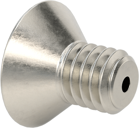 Havalandırma 18-8 Paslanmaz Çelik Altıgen Soketli Düz Başlı Vida, 5/16"-18 Diş Boyutu, 1/2" Uzunluk