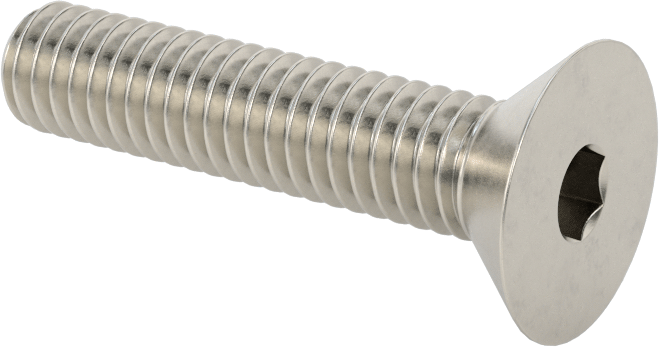 Havalandırma 18-8 Paslanmaz Çelik Altıgen Soketli Düz Başlı Vida, 5/16"-18 Diş Boyutu, 1-1/2" Uzunluk