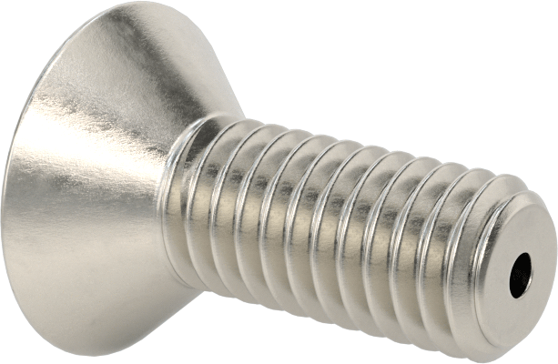 Havalandırma 18-8 Paslanmaz Çelik Altıgen Soketli Düz Başlı Vida, 3/8"-16 Diş Boyutu, 1" Uzunluk