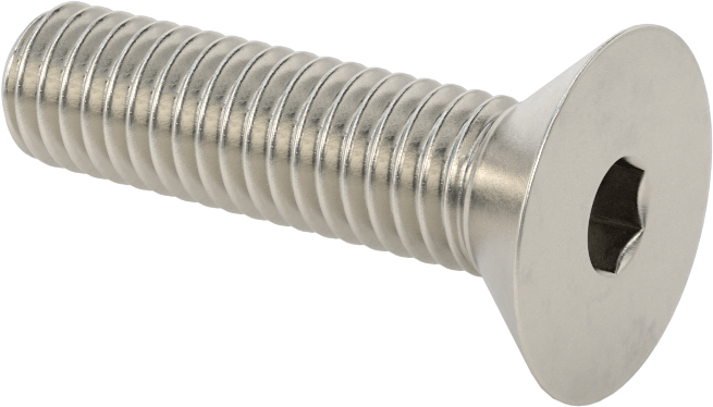 Havalandırma 18-8 Paslanmaz Çelik Altıgen Soketli Düz Başlı Vida, 3/8"-16 Diş Boyutu, 1-1/2" Uzunluk