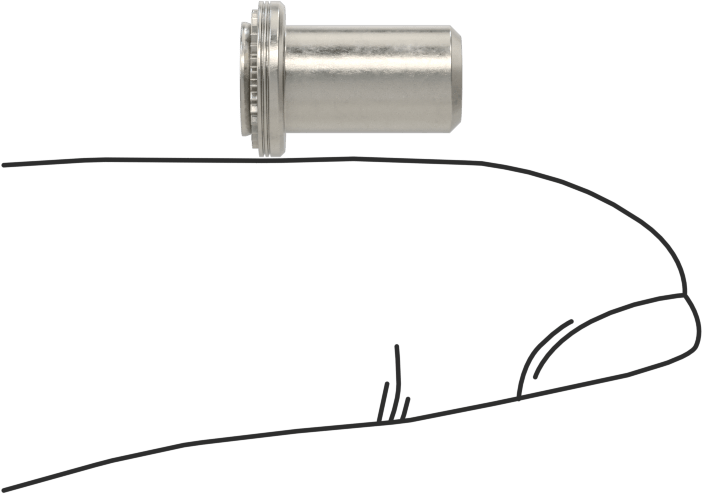 Dişli Sızdırmaz Kapalı Uçlu Presle Takılan Somun, Sac Metal için, PEM® Numarası BS-032-1, 10-32 Diş Boyutu