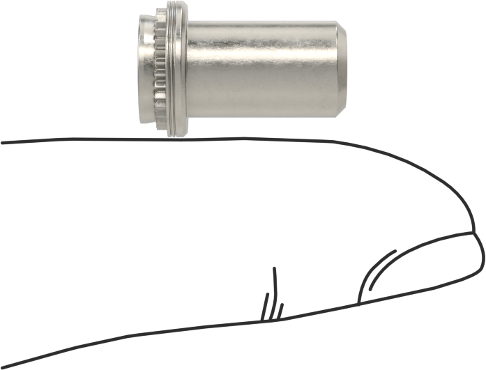 Dişli Sızdırmaz Kapalı Uçlu Presle Takılan Somun, Sac Metal için, PEM® Numarası BS-0420-2, 1/4"-20 Diş Boyutu