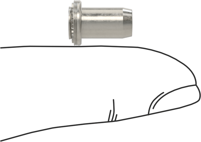 Dişli Sızdırmaz Kapalı Uçlu Presle Takılan Somun, Sac Metal için, PEM® Numara BS-M5-1, M5 x 0,8 mm Diş