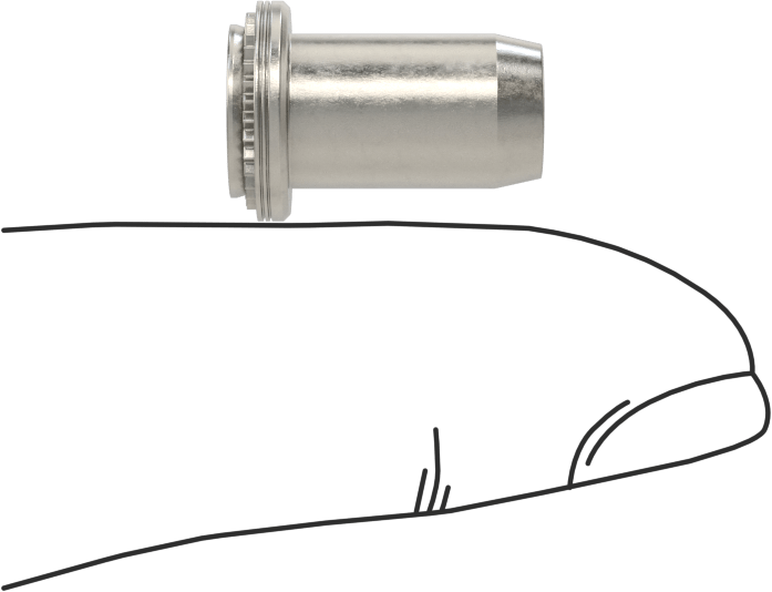 Dişli Sızdırmaz Kapalı Uçlu Presle Takılan Somun, Sac Metal için, PEM® Numarası BS-M6-1, M6 x 1 mm Diş Boyutu