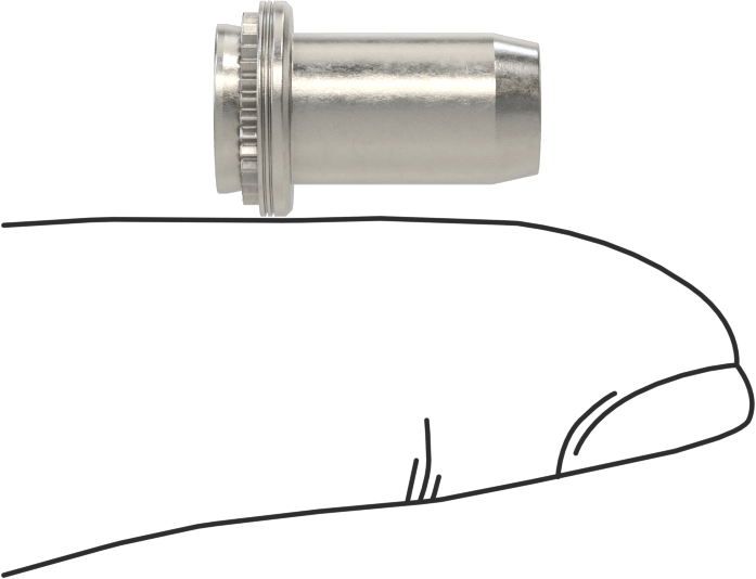 Dişli Sızdırmaz Kapalı Uçlu Presle Takılan Somun, Sac Metal için, PEM® Numarası BS-M6-2, M6 x 1 mm Diş Boyutu