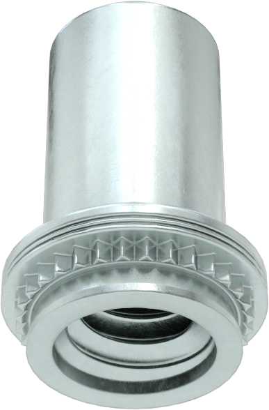 Dişli Sızdırmaz Kapalı Uçlu Presle Takılan Somun, Çelik, 1/4"-20 Diş Boyutu, 0,09" minimum Panel Kalınlığı için