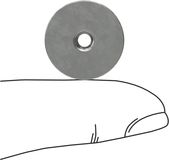 Çelik Yuvarlak Tabanlı Kaynak Somunu, M4 x 0,7 mm Diş Boyutu